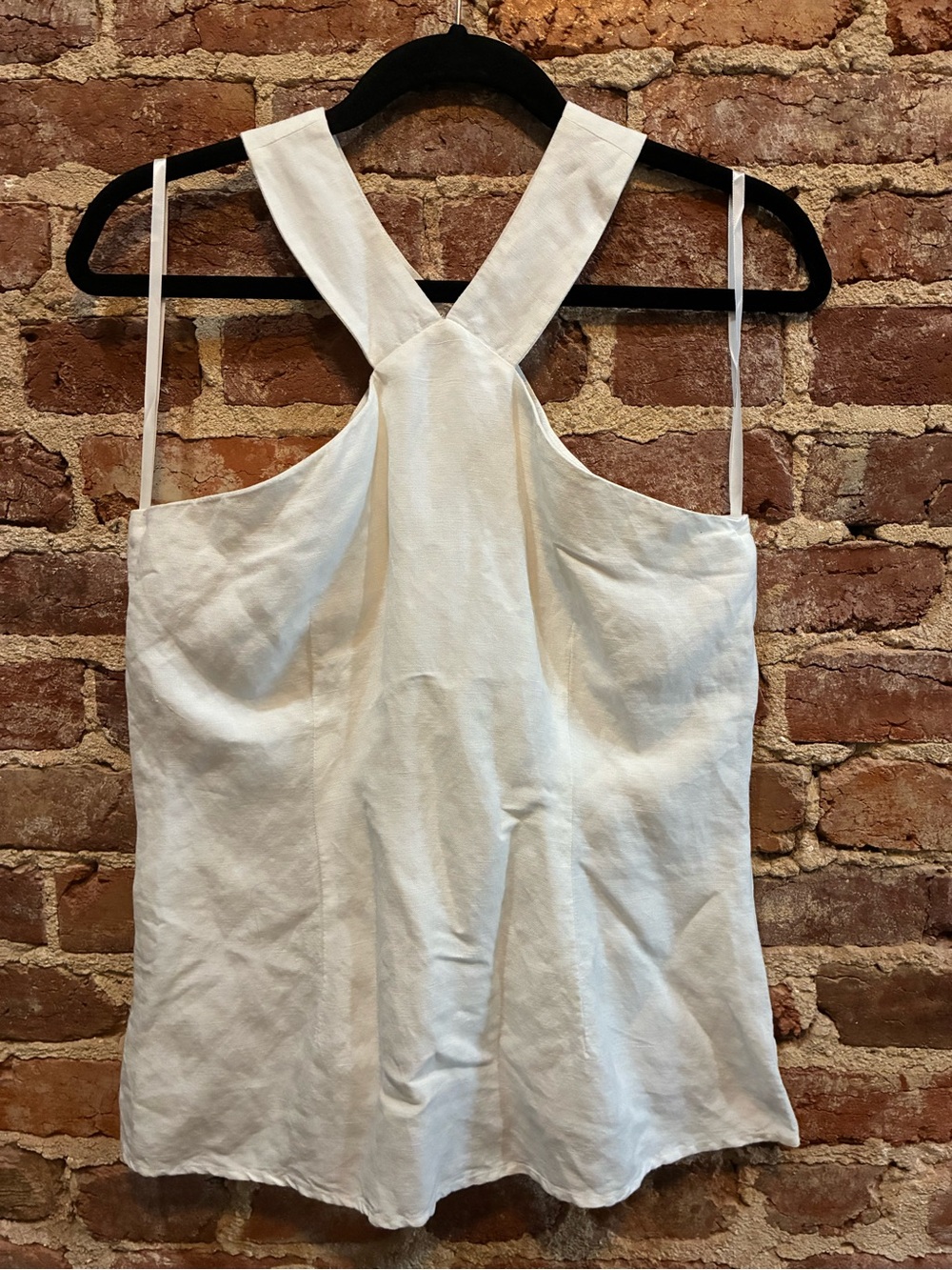 Ann Taylor Factory White Crisscross Back Tank Top